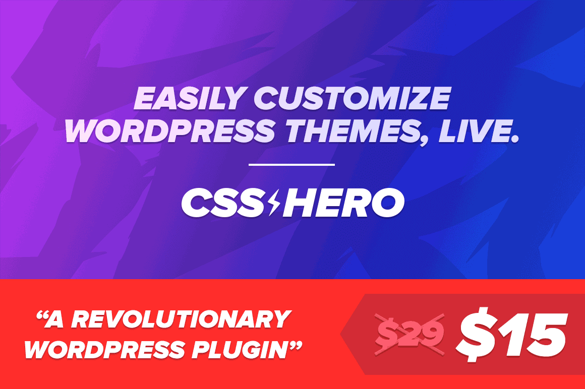 Easily Customize WordPress Themes with No Code Necessary – only $15!