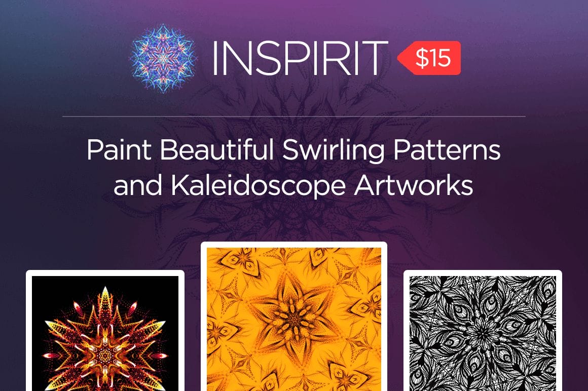 Inspirit: Paint Beautiful Swirling Patterns and Kaleidoscope Artworks – only $15!