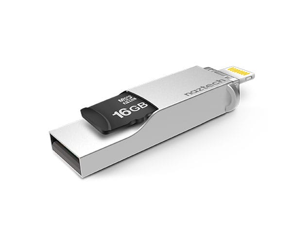 Naztech Xtra Drive Mini + 16GB microSD Card for $44