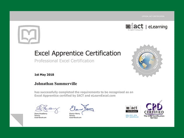 eLearnExcel: The Microsoft Excel Master Certification Bundle for $29