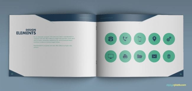 17 Brand Book 5 Design Elements Illustrated Icons