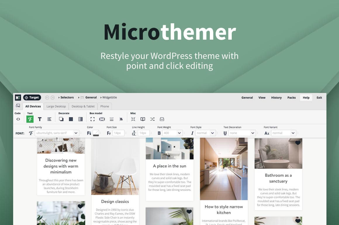 Microthemer – Visual CSS Editor for WordPress – only $17!