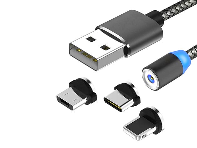 Magnetic 3-in-1 Charging Cable for $12
