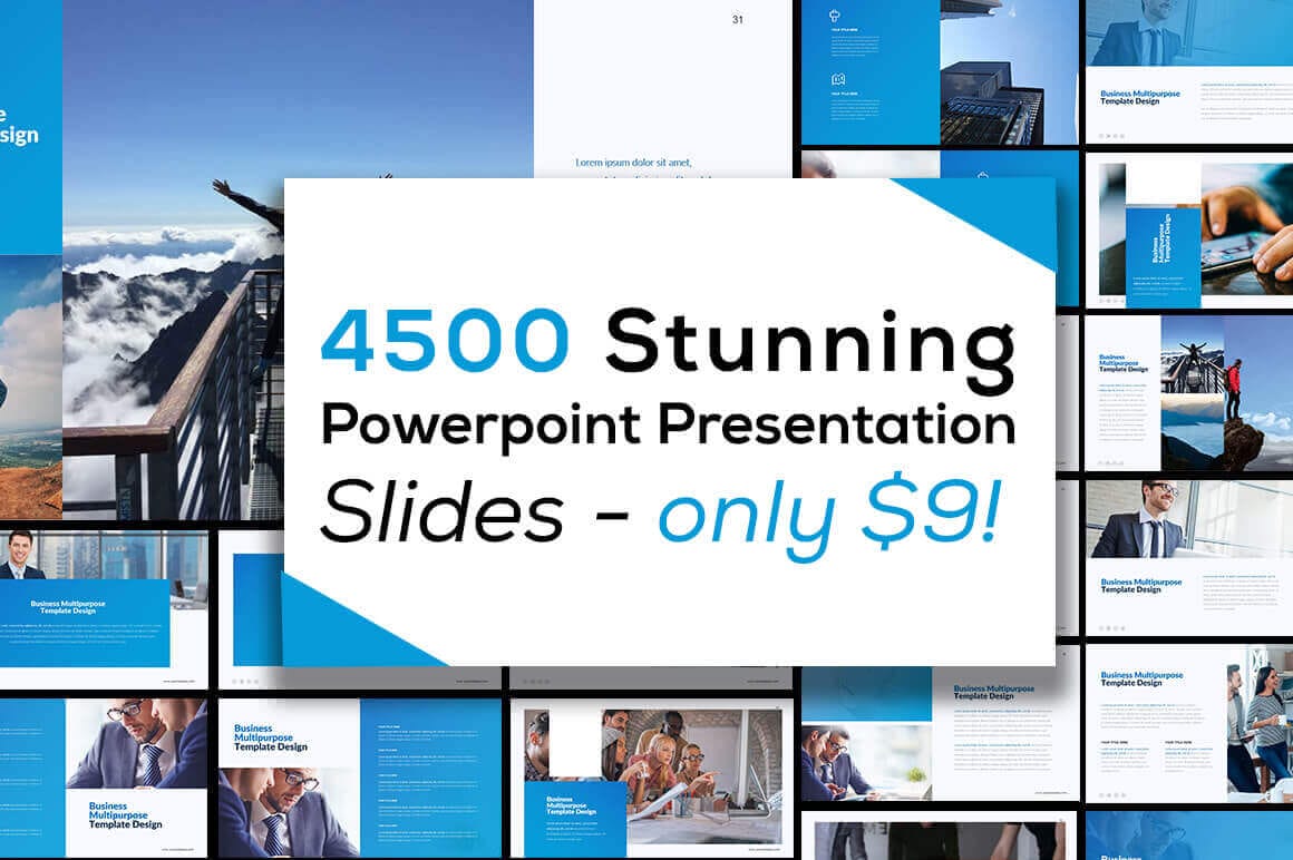 4500 Stunning Powerpoint Presentation Slides – only $9!