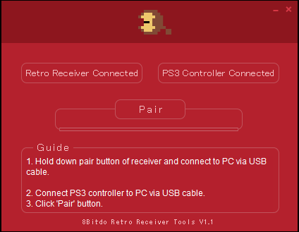 Business Legions - 8BitDo Insert PS3 Controller Connected