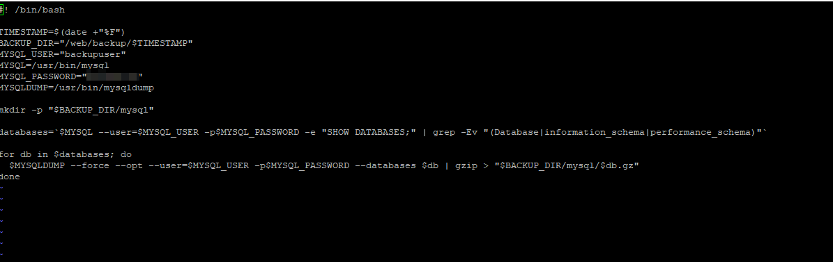 Business Legions - SCRIPT TO BACKUP ALL MYSQL DATABASES IN VESTACP