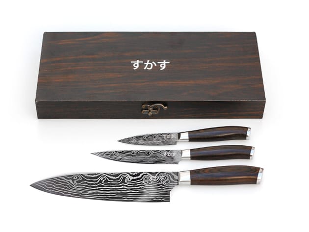 Sukasu Osami 3-Pc Chef's Knife Set for $39