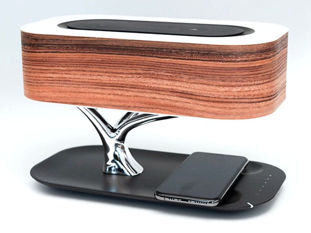 Tree of Light: Wireless Charger + Bluetooth Speaker + LED Lamp for $129