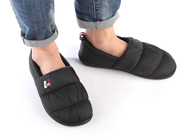 Men’s Closed Back Down Camper (Black) for $13