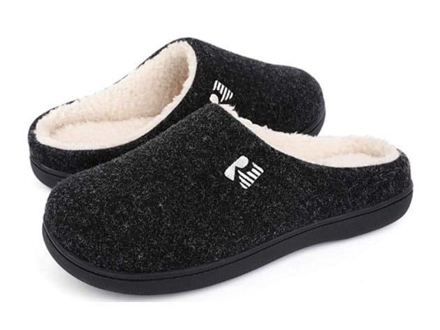 RockDove Men’s 2-Tone Memory Foam Slippers for $14