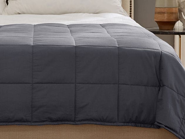 Kathy Ireland Weighted Blanket (Charcoal/20 Lb, 60″x 80″) for $94