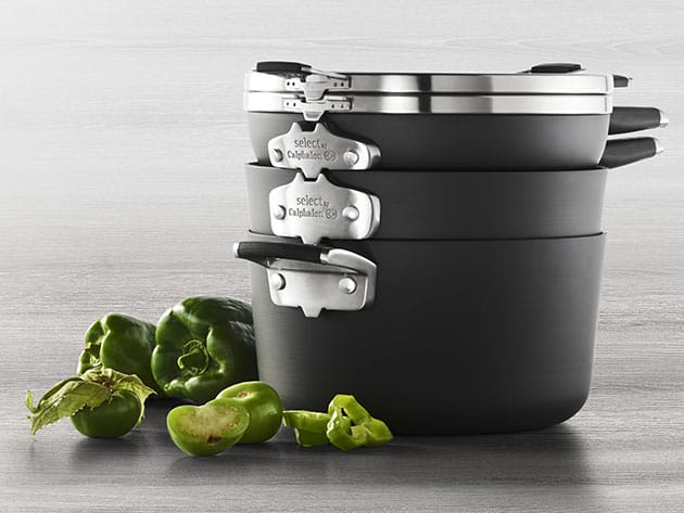 Select by Calphalon™ Space-Saving Nonstick 7-Pc Starter Cookware Set for $145