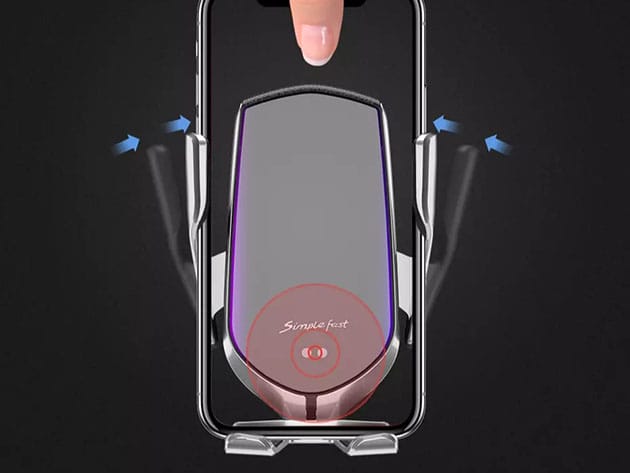 Smart Touch Auto-Clamping Wireless Car Charger for $50