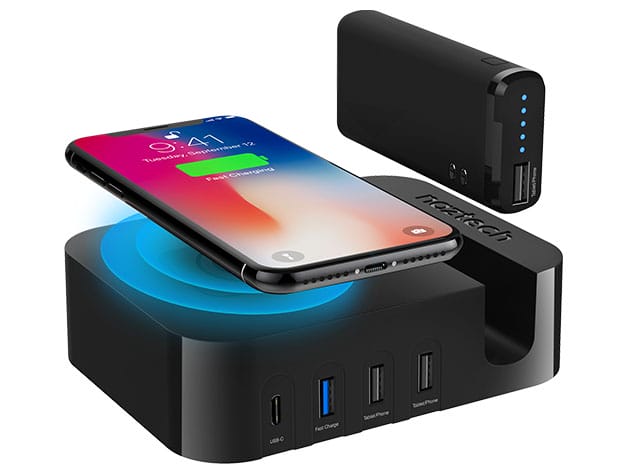 Naztech Ultimate Power Station: Qi Wireless + 5 USB + 4,000mAh Battery for $49