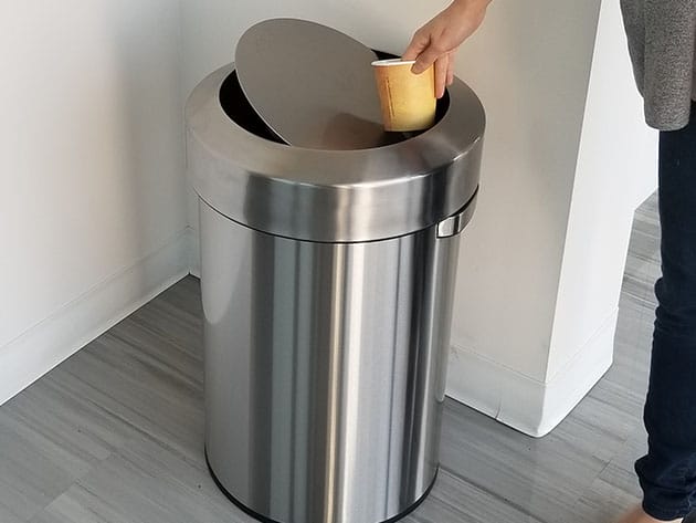 iTouchless Titan 17-Gallon Swing-Top Stainless Steel Trash Can for $119