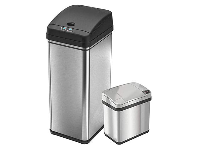 iTouchless 13-Gallon & 2.5-Gallon Automatic Sensor Trash Cans for $99