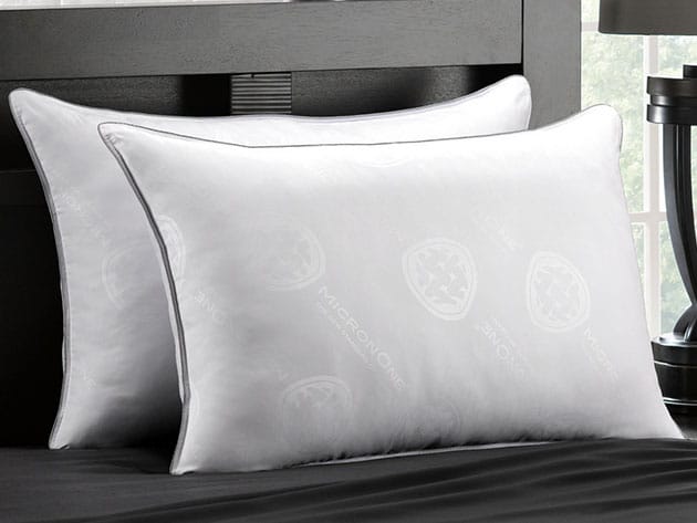 MicronOne Allergen-Free Gel Fiber All-Sleeper Pillows: 2-Pack for $54