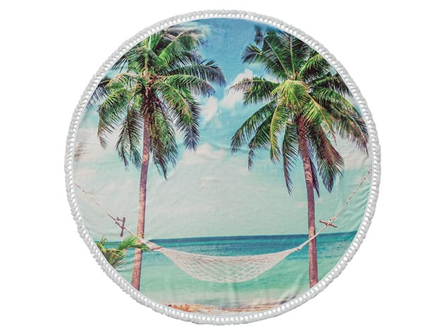 Round Cotton Turkish Beach Towel for $39