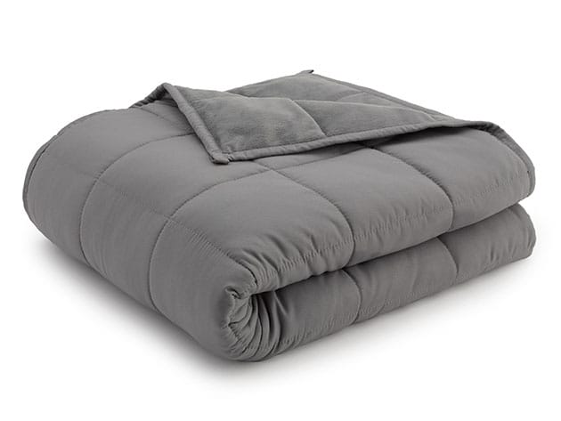 Weighted Anti-Anxiety Blanket (Grey/Grey) for $59