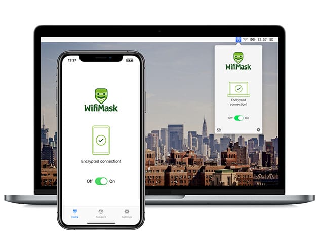 WifiMask VPN Unlimited Devices: 3-Yr Subscription for $39