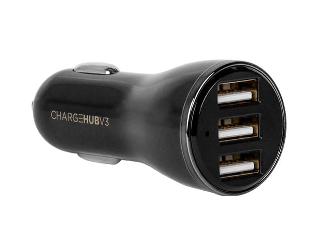 ChargeHub V3: 3-Port USB Car Charger for $19