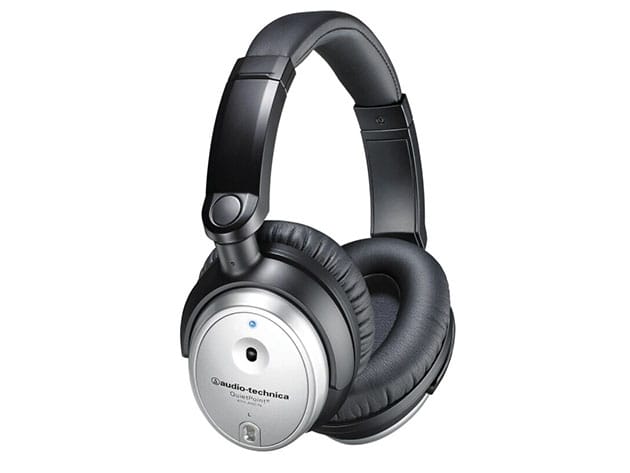 Audio-Technica ATH-ANC7bSV QuietPoint® Headphones – Black/Silver (Certified Refurbished) for $69