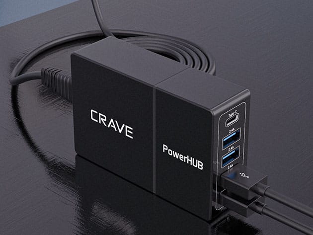 Crave 52W PowerHub 5-in-1 Desktop Charger for $38