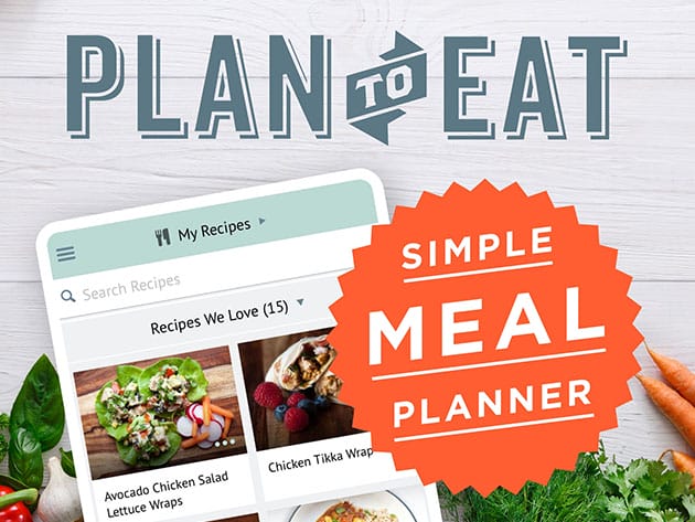Plan to Eat Meal & Grocery List Planner: 1-Yr Subscription for $19