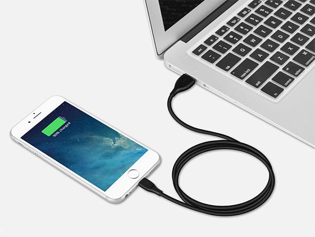 Syncwire UNBREAKcable (Lightning/Black) for $10