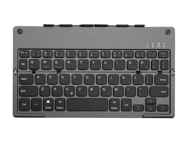 Foldable Bluetooth Keyboard with Built-In Stand for $73