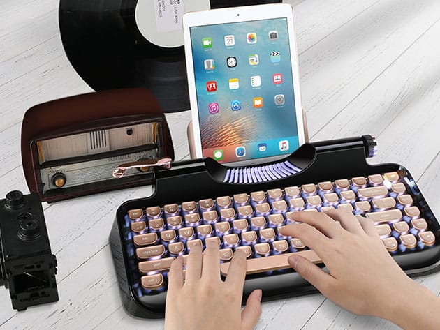 Rymek Retro Bluetooth Mechanical Keyboard for $179