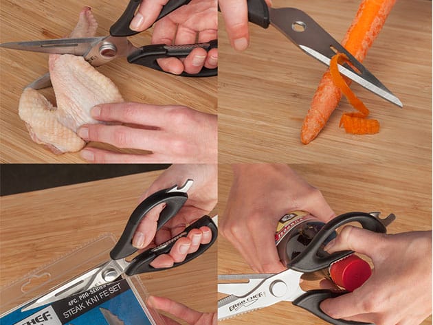 Pro-Series Multi-Function Kitchen Shears with Magnet Holder for $13