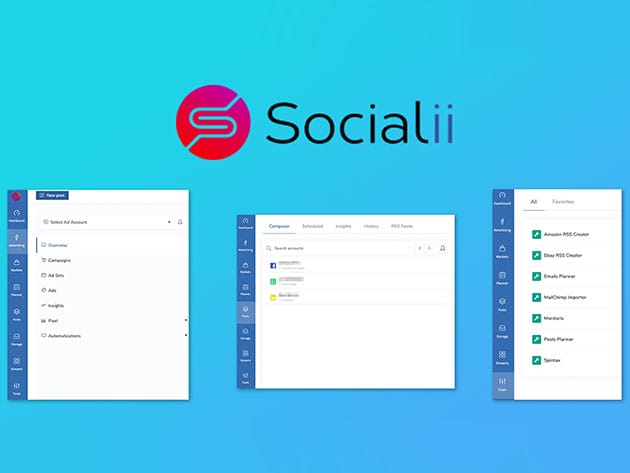 Socialii All-in-One Social Media Manager: Lifetime Subscription for $49