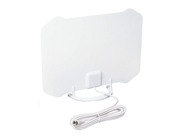 AT-133 Paper Thin Indoor TV Antenna with Table Stand for $19