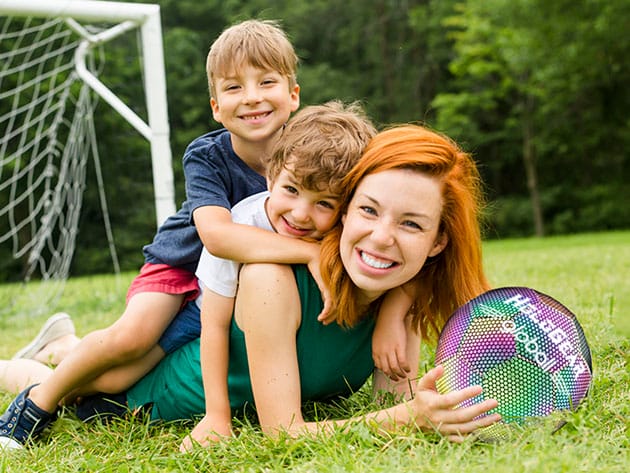 HoloGear Holographic Glowing Soccer Ball for $33