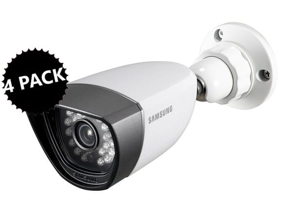 Samsung SDC-7340BC Weatherproof Night Vision Camera 4-Pack for $279