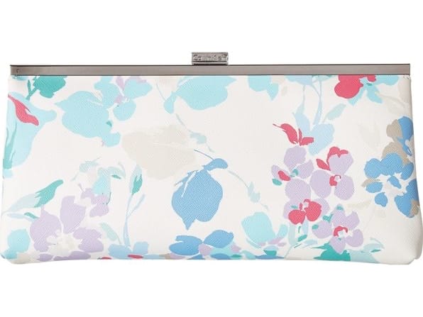 Calvin Klein Pastel Floral Saffiano Leather Clutch/Handbag for $32