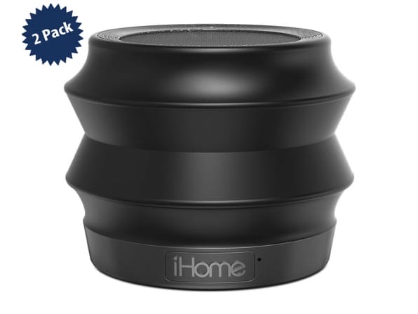 iHome Collapsible Bluetooth Speaker with Speakerphone 2-Pack for $27