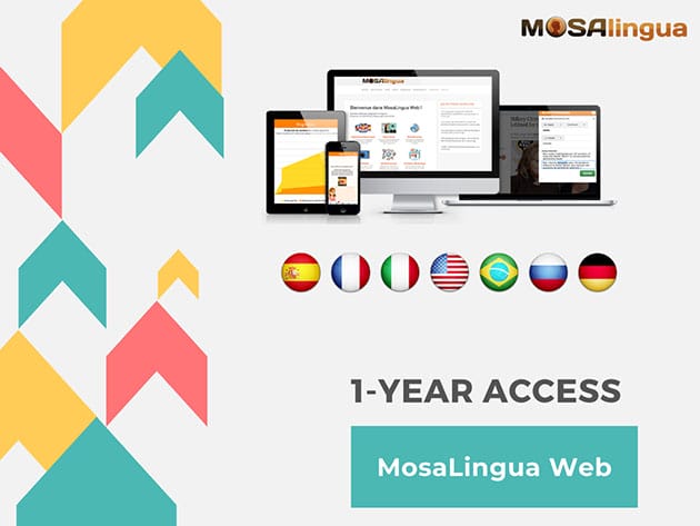 MosaLingua Web (Language Learning): One Year Subscription for $29