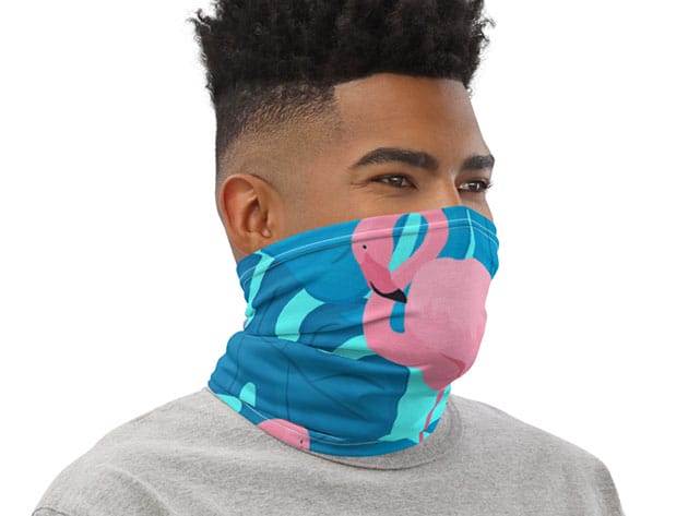 Reusable Fun Face Cover / Neck Gaiter (Flamingo) for $19