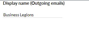 Business Legions ZOHOMAIL change outgoing email address