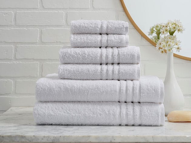 Turkish Cotton 6-Piece Ensemble Towel Set for $39
