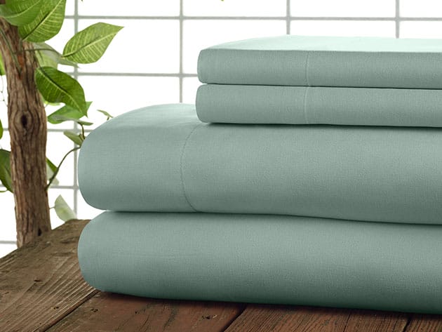 Kathy Ireland 4-Piece CoolMax Sheet Set (Aqua) for $32