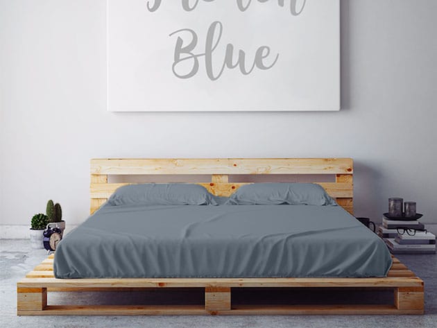 Ultra Soft 1500TC Sheet Set (French Blue) for $64
