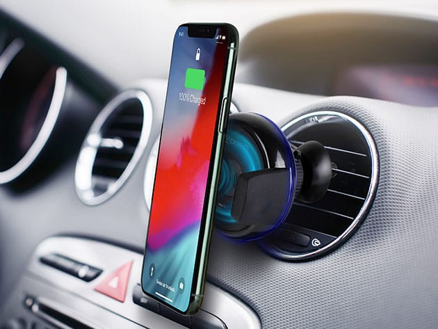 Aduro Qi-Certified Wireless Charging Vent Mount for $17