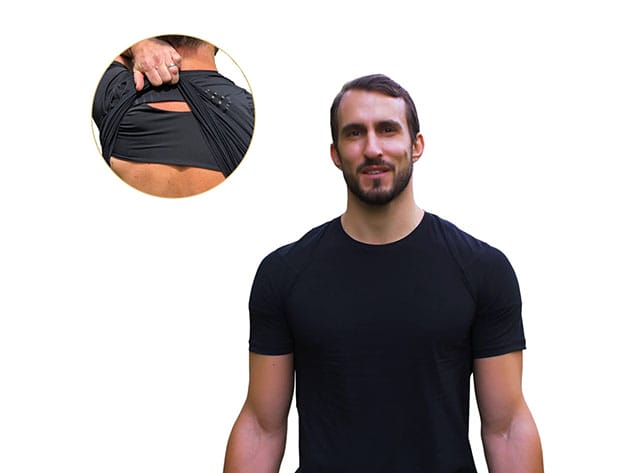 Posture Reminder™ T-Shirt with Alignment Technology (Black) for $39