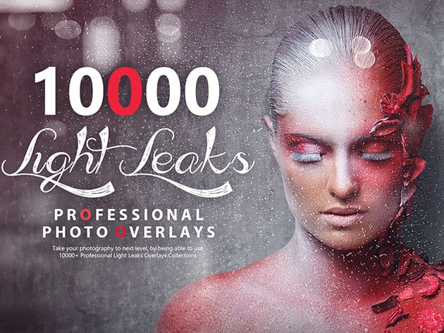 10,000+ Professional Light Leaks Photo Overlay Package for $24