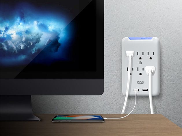 One Power Multi-Outlet/USB Surge Protector for $14