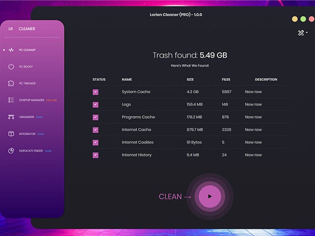 Lorien Cleaner: The Best Junk Cleaner for PC with Lifetime Access for $19