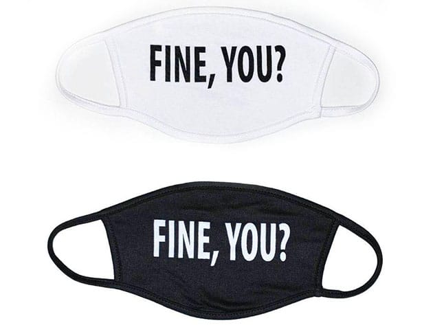 Two-Ply Statement Face Masks: 2-Pack for $17